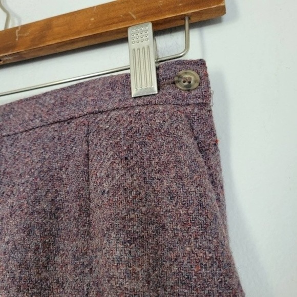 Vintage Woolrich Women's 100% Pure Wool Purple Knee Length Skirt Size 6 Pockets - Picture 4 of 14